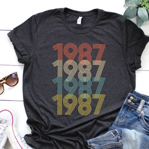 Vintage 1987 Shirt, 37th Birthday, gift for her or him