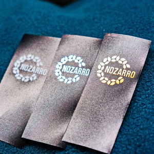 50pcs schwarz benutzerdefinierte Stoff Etiketten für handgemachte Artikel | Tags für handgefertigte Artikel benutzerdefinierte Kleidung Etiketten Nähen in Etiketten für Kleidung Markenlogo