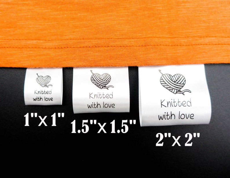 50pcs Custom Fabric Labels for Handmade Items | Satin Clothing Labels Wash Care Brand Tags Sew-in Fold Over Custom Logo Tags for Clothing image 2