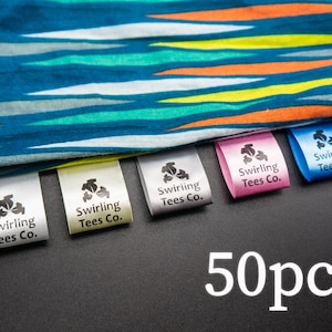 50pcs Fabric Clothing Labels for Handmade items | Personalized Fold-over Crochet Sewing Labels Sew-In Tags Custom Clothing Tags Garment Tags
