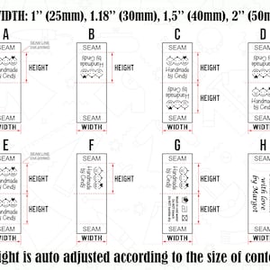 50pcs Custom Fabric Labels for Handmade Items | Satin Clothing Labels Wash Care Brand Tags Sew-in Fold Over Custom Logo Tags for Clothing image 5