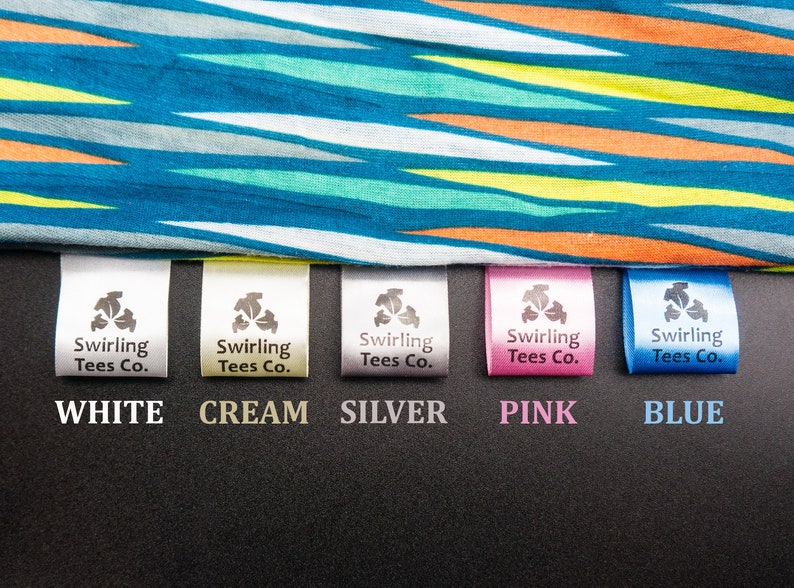 50pcs Custom Fabric Labels for Handmade Items | Satin Clothing Labels Wash Care Brand Tags Sew-in Fold Over Custom Logo Tags for Clothing image 3