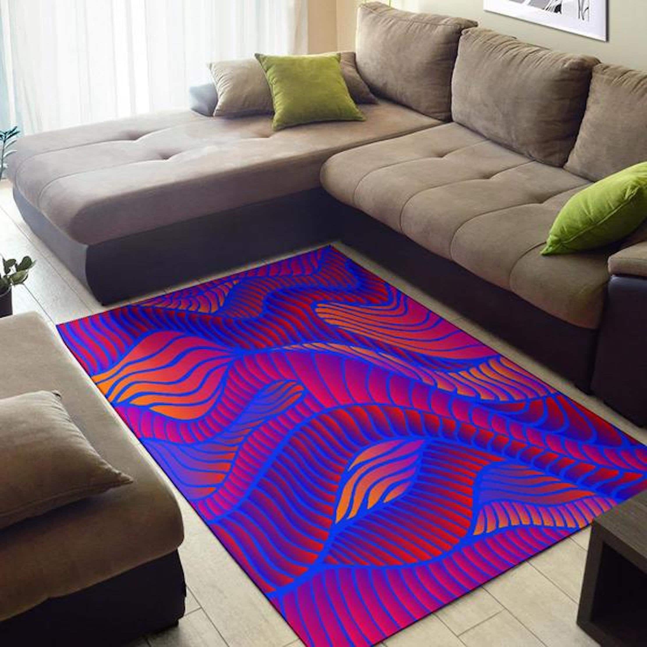 Abstract Rugs 3D Carpets Purple Carpet Trippy Rug 3D Rugs Etsy