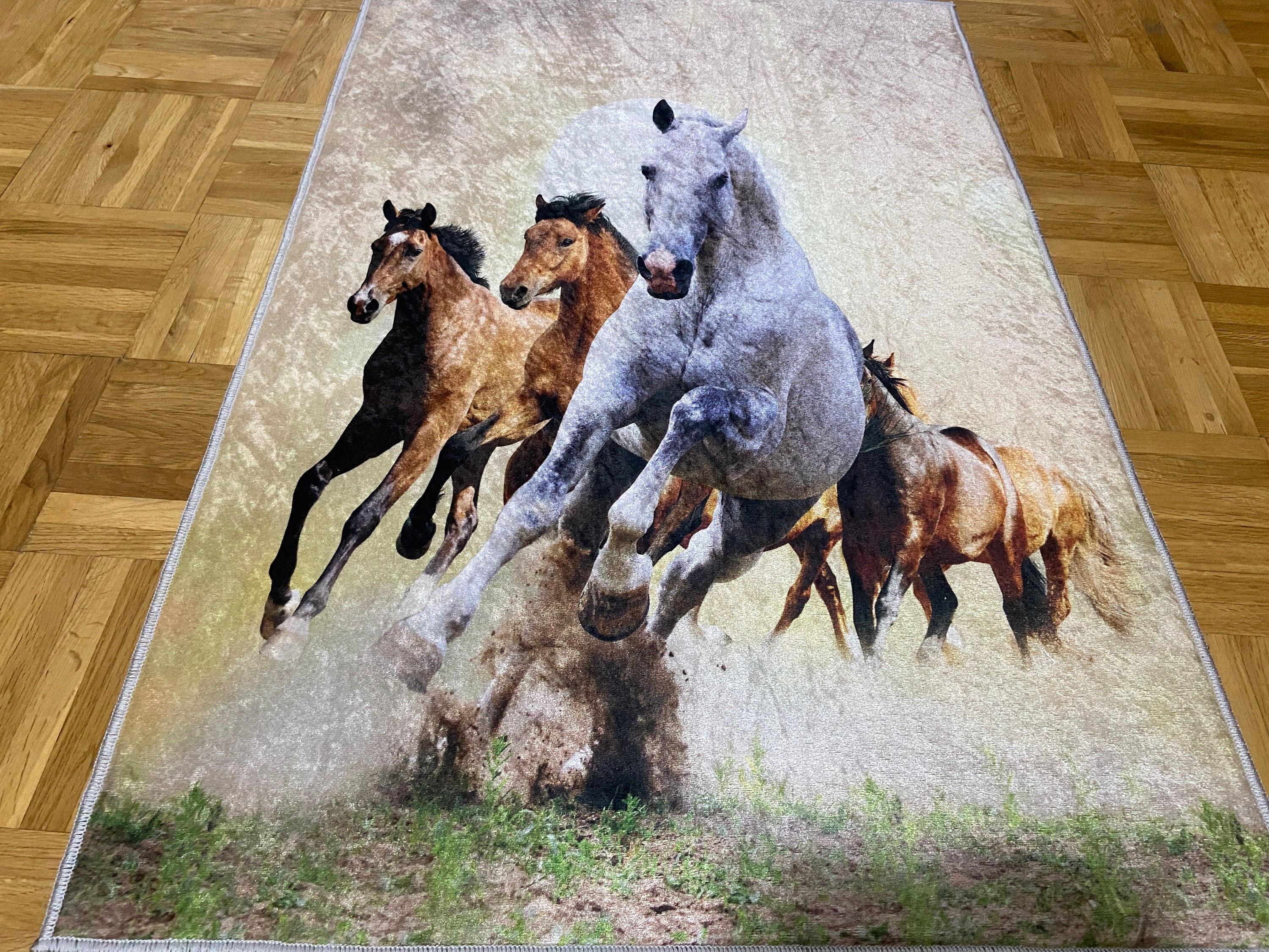 Running Horses Rugs 3D Carpets Horse Lover Gift Gift for Etsy