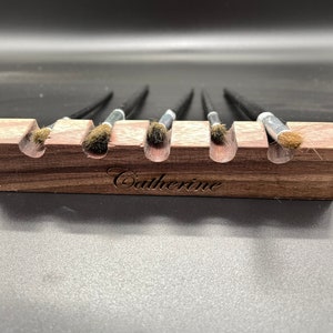 PAINT BRUSH rest, Gift for Painter, Paint Brush Holder, Personalized,  Laser engraved, Gifts for Artists, Artist Gifts, Solid Maple