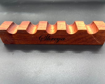 Paint Brush Rest: Laser Engraved Artist Gift, Personalized Teak Wood