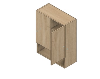 Planos de gabinetes de baño de estilo moderno de mediados de siglo: sobre inodoro, carpintería (PDF)