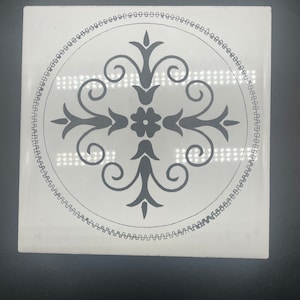 Pompeii Mosaic Tile: Laser Engraved Floral Decor