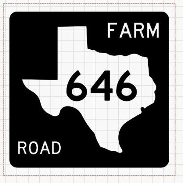 Texas Highway Sign, Texas Farm to Market, Texas Ranch Road, Laser Engraved, Ceramic Tile, Made in Texas, Highway Sign, Travel Highway Sign