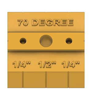 70 Degree Drill Guide: 3D Printed Woodworking Jig (1/4 & 1/2&quot;)