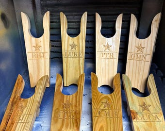 Wood Boot Jack, Custom Engraved, Handmade Texas Gift