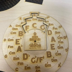 Chord Wheel, Music Theory, Circle of Fifths, Music Tool,  Music Gifts, Laser Engraved, Guitar, Piano, Violin, Piano Theory, Custom Laser