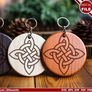 Nudo de bruja protectora svg, símbolo Wiccan png, archivo de corte de joyería de bruja, archivo de corte láser de collar de bruja, amuleto de protección pagana Wiccan svg