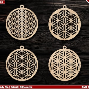 Blume des Lebens Ohrring svg, Heilige Geometrie Ohrring geschnitten Datei, Blume des Lebens Anhänger svg, Laser Ohrringe svg