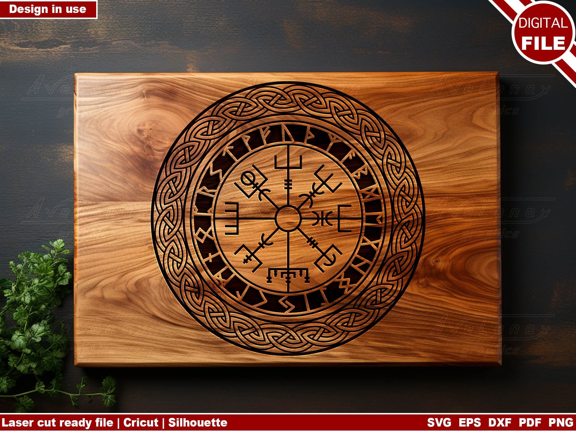 Vegvisir SVG, Viking Compass Png, Viking Runic Design Svg, Nordic ...
