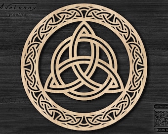 Celtic knot svg, Round celtic pattern svg, Celtic Christmas ornament laser cut file, Wiccan/ Wicca/ Pagan wall decor png