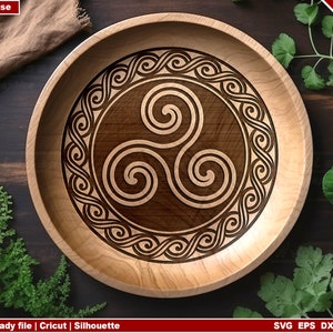 Triskelion svg, Triskel svg, Celtic reverse engraving file, Celtic boards svg, Triskell cut file, Celtic knot png, Irish art svg