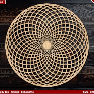 TORUS YANTRA SVG, Torus PNG, File tagliati al laser Geomerty sacra, Arte energetica SVG, File tagliati al laser Spiral Abstract Wall Decor, Lotus of Life SVG