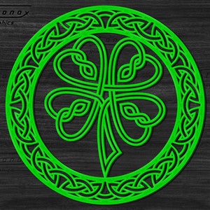 Svg celtico, file di taglio quadrifoglio, file di taglio laser decorazione murale celtica, Svg trifoglio, Svg matrimonio irlandese, modello telaio nodo celtico png