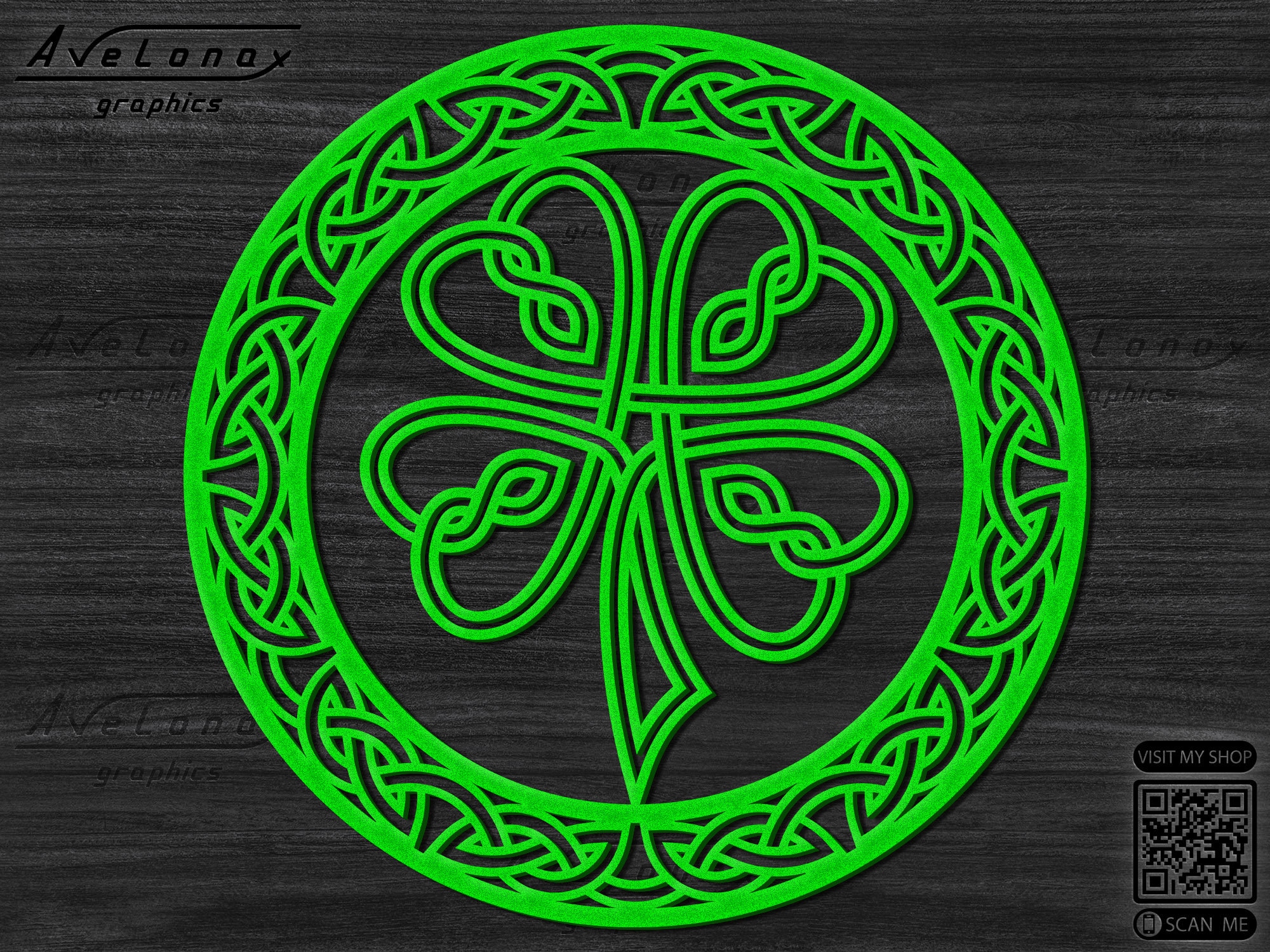 Celtic svg, Four leaf clover cut file, Celtic wall decor laser cut file, Clover svg,  Irish wedding svg, Celtic knot loom pattern png