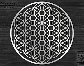 Blume des Lebens Baum des Lebens svg, Heilige Geometrie svg, Kristallgitter Laser geschnittene Datei, platonische Körper, Altar Fliese geschnittene Datei, Clipart, Cricut