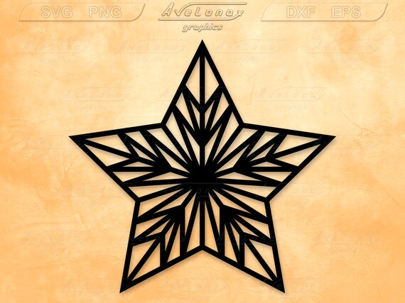 Download Christmas Star Svg Star Ornament Dxf Snowflake Svg Star Cut Etsy