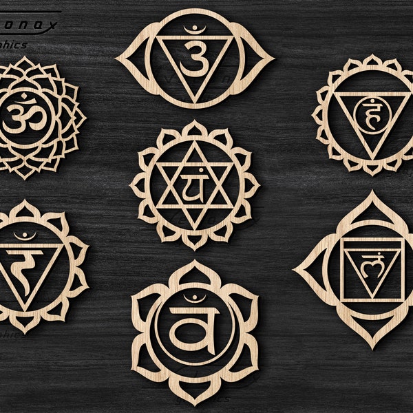 Chakra Symbol SVG, Chakra yoga symbol svg, Meditation svg Hindu svg Chakra symbols cut file