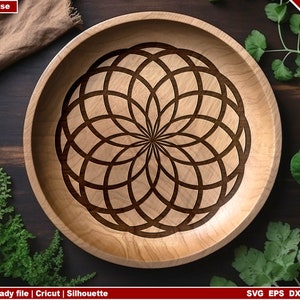 Lotus des Lebens png, Torus svg, Heilige Geometrie svg, EMF-Schutz Glowforge Schnittdatei, Torus Kristallgitter svg