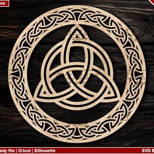 Celtic knot svg, Round celtic pattern svg, Celtic laser cut, Glowforge file, Wiccan, pagan cutting svg, Irish ornament laser cut files