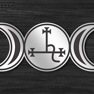 Lilith sigil svg, Triple Moon Goddess layered cut file, Sigil of Lilith pendant svg, Wiccan, pagan, wicca Symbols svg, Gothic svg