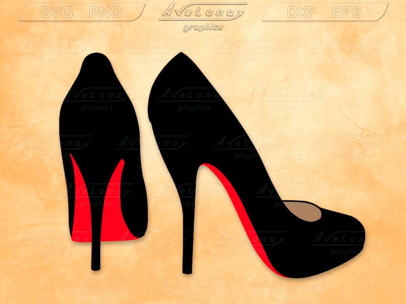 red bottom heels drawing