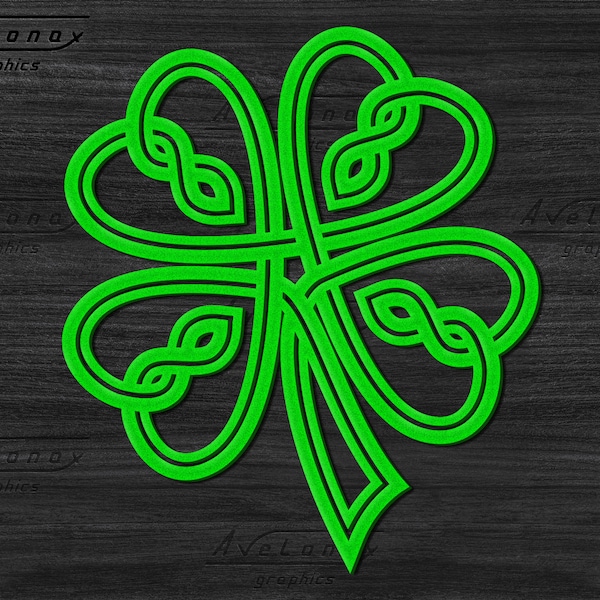 Clover svg, Four leaf clover laser cut file, Irish svg, Lucky svg, Celtic Clover earring svg, Shamrock Cricut svg, St. Patricks day svg