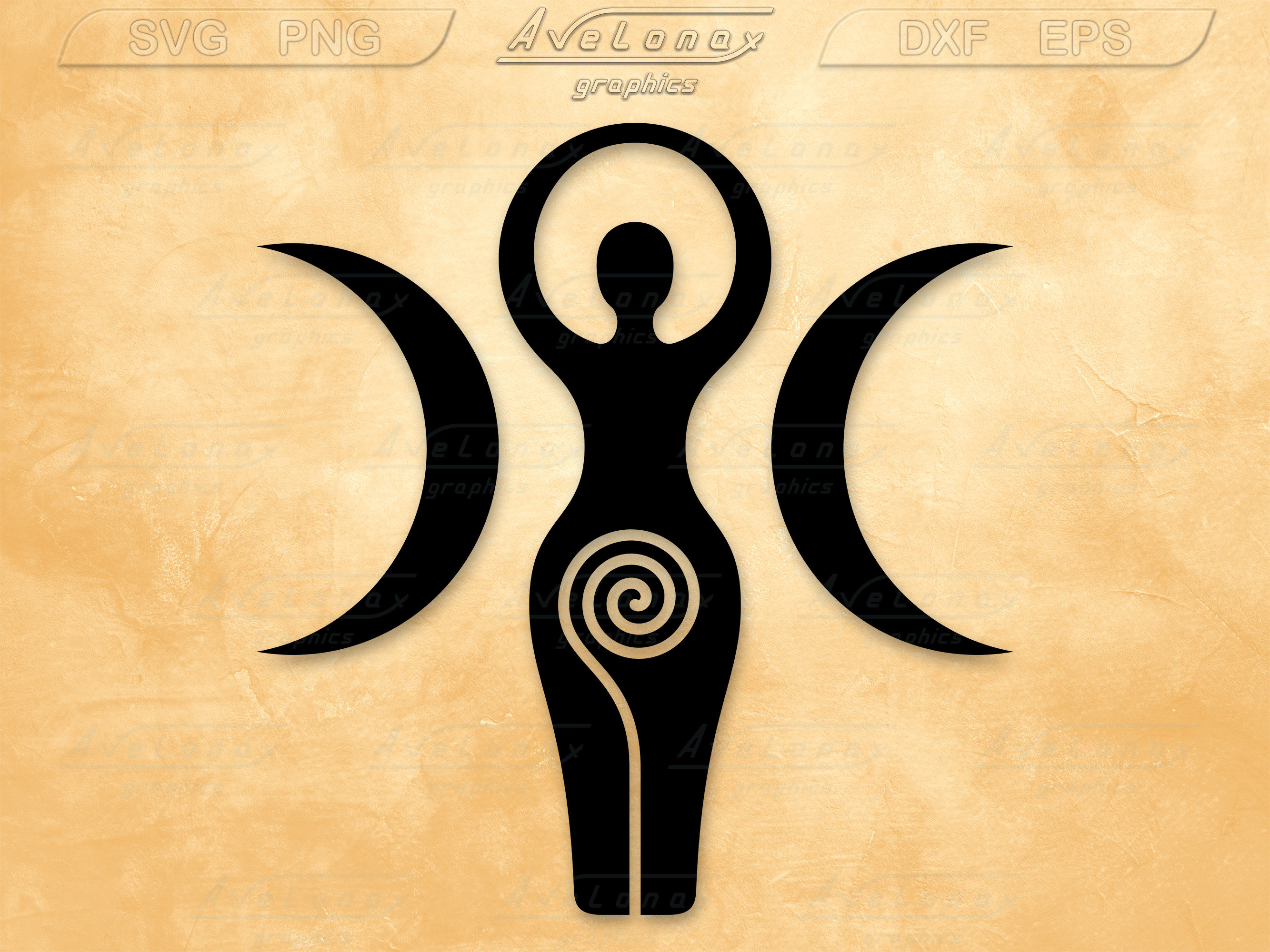 Spiral Goddess Digital Download SVG PNG