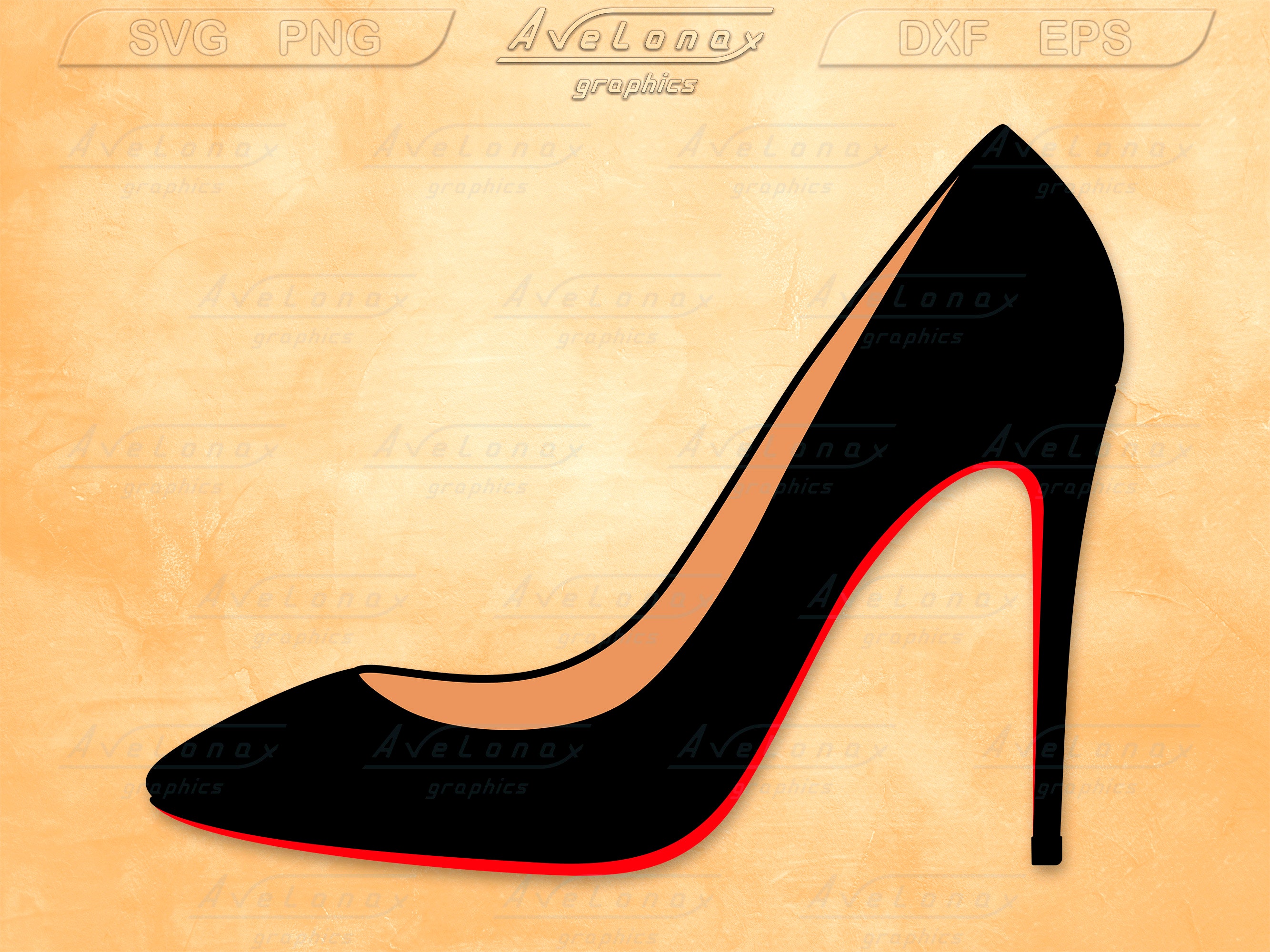 Red bottom stiletto heels svg, High heel shoe svg, Louboutin heels svg