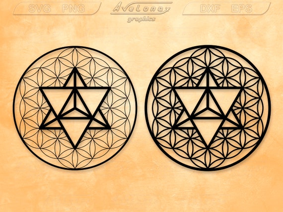 Download Flower Of Life With Tetrahedron Svg Platonic Solids Mandala Etsy