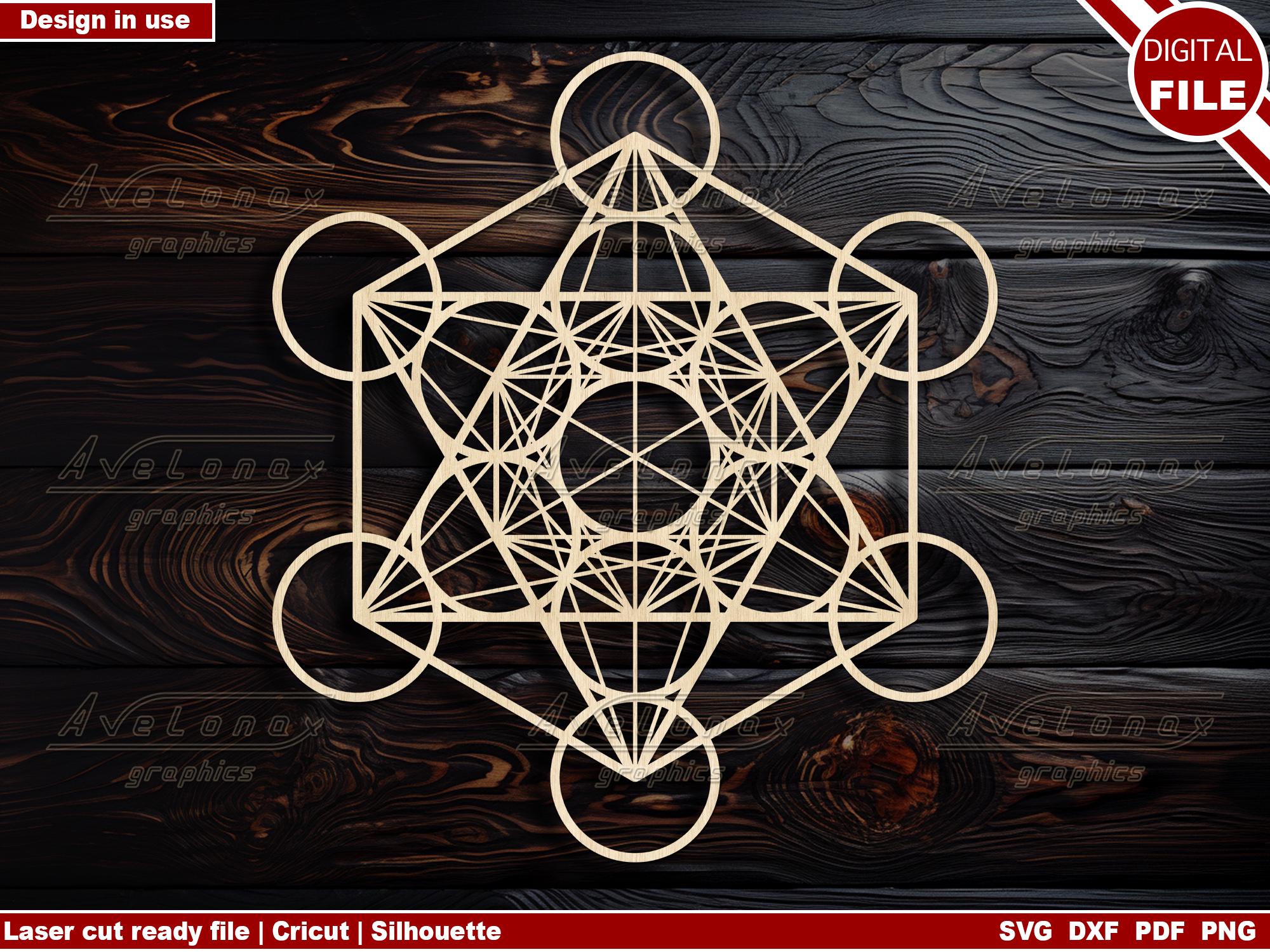 Metatrons Würfel svg, digitale Datei der Heiligen Geometrie, Metatrons Würfel für Wandkunst, Handwerk, Lasergravur, Tattoos & spirituelle Projekte