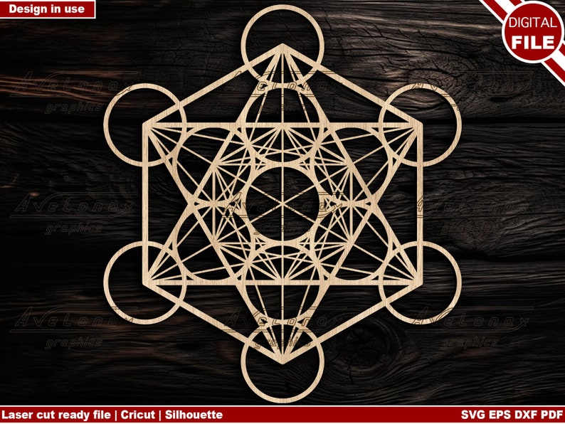Metatron's Cube Svg Sacred Geometry Digital File Etsy
