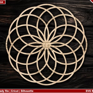 Lotus des Lebens png, Torus svg, Heilige Geometrie svg, Blume des Lebens Laser geschnitten Datei, Torus Kristall Gitter svg, Spiral Mandala png, Wabi sabi svg