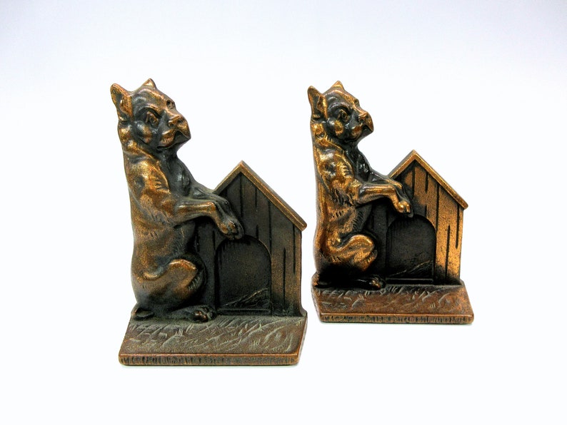 Pair of Antique Verona Copper Finish Cast Iron Bookends Boston Etsy