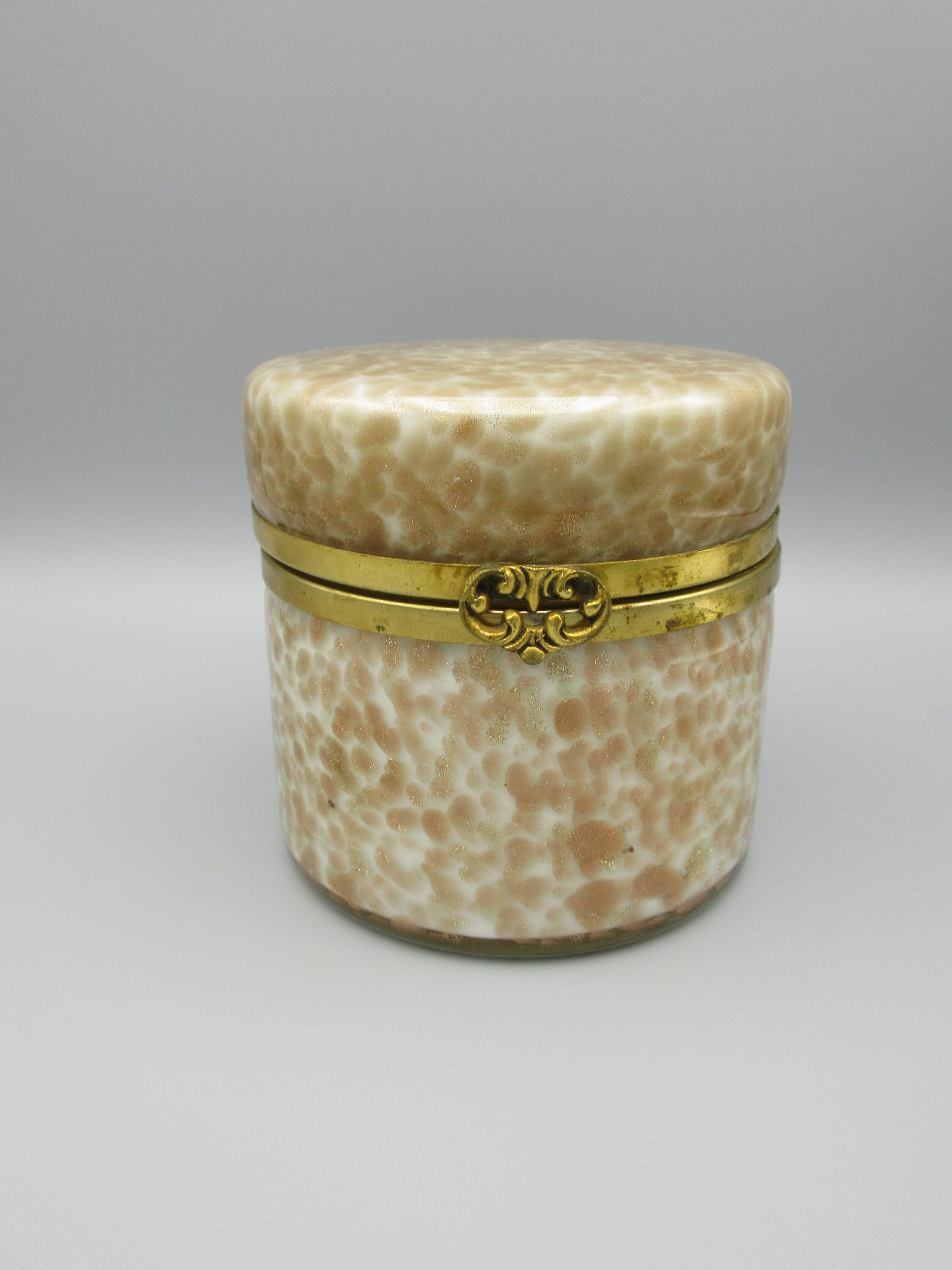 Vintage Murano Italian Glass Dresser Box Casket With Goldstone - Etsy