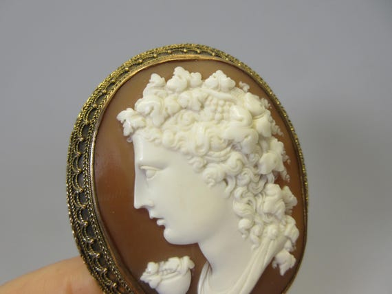 Incredible large exceptional carving shell cameo … - image 7