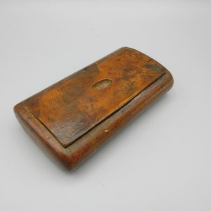 Huge antique painted wood Master snuff box