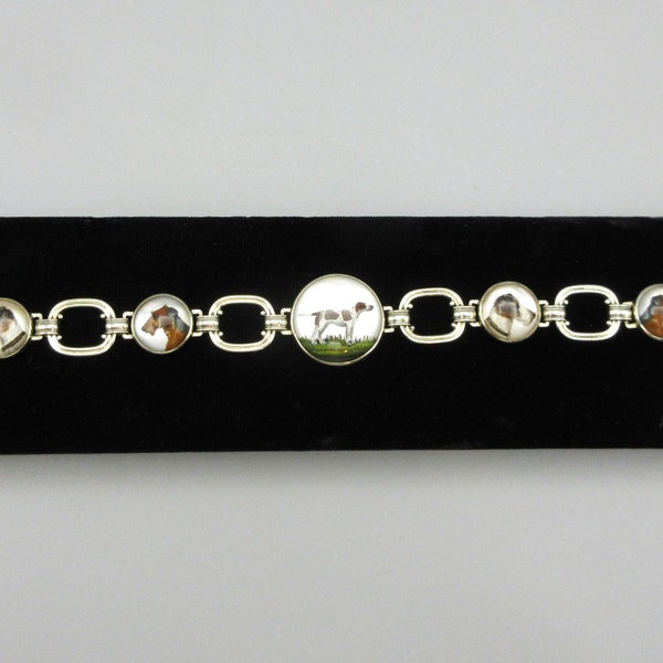 Vintage 14k gold and Essex Crystal dog bracelet