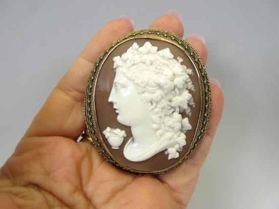 Incredible large exceptional carving shell cameo … - image 3