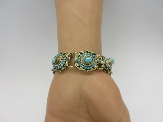 Best antique gilded silver Hungarian bracelet wit… - image 4