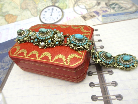Best antique gilded silver Hungarian bracelet wit… - image 10