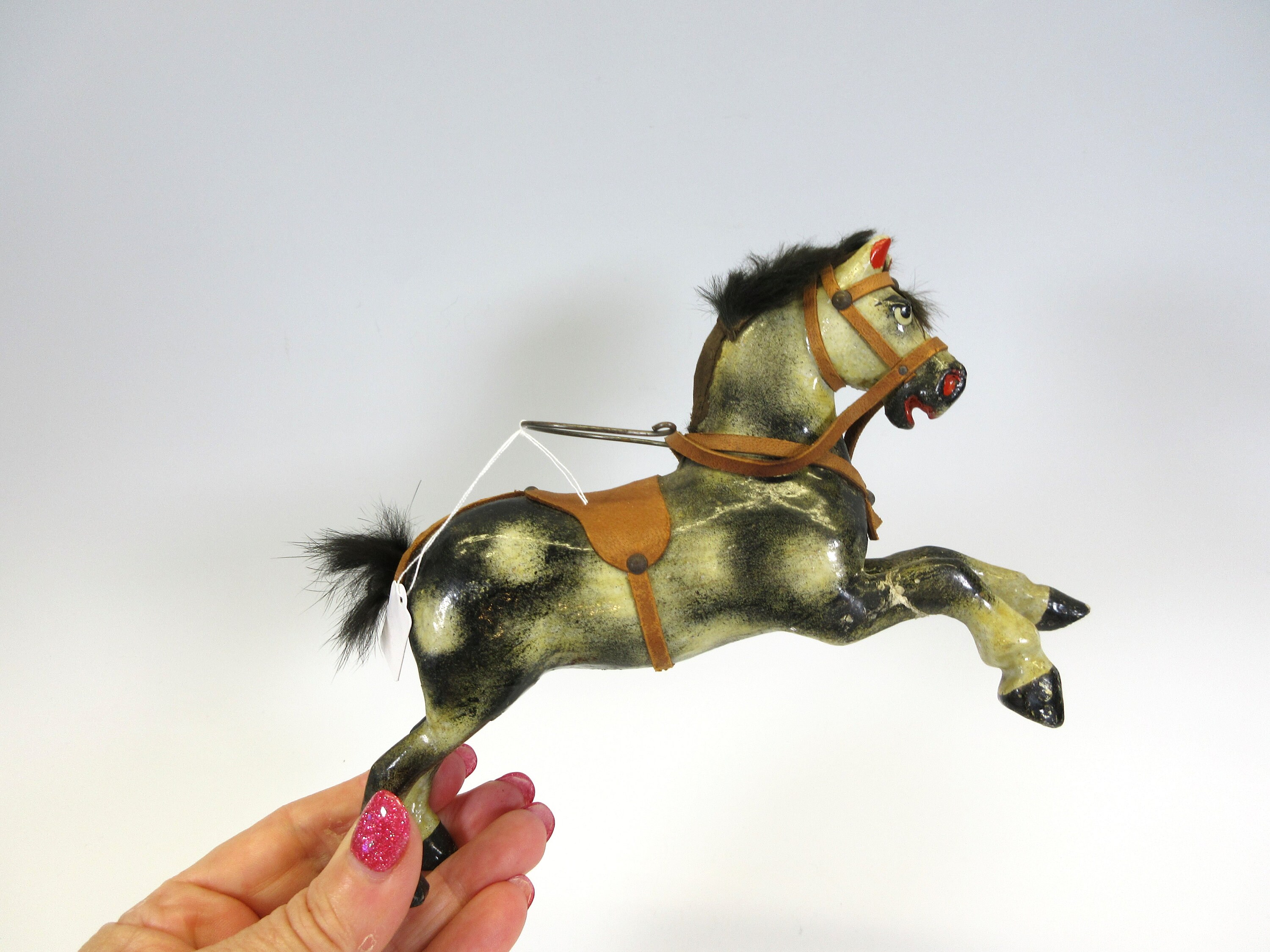 Antique German Victorian Dolls Merry Go Round Carousel Toy Holds 9