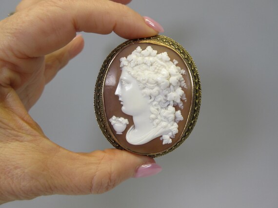 Incredible large exceptional carving shell cameo … - image 10