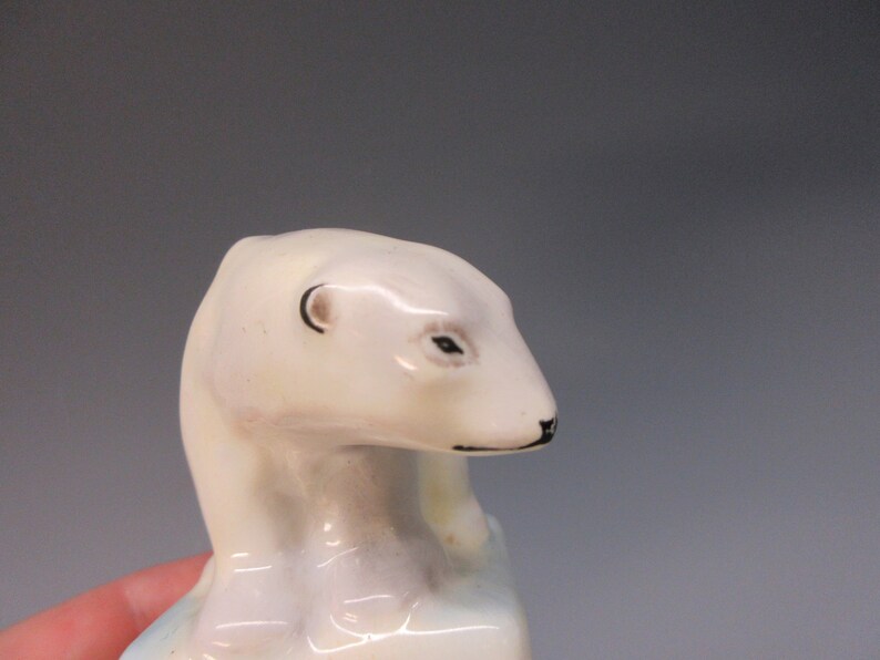 Antique Royal Doulton Porcelain Polar Bear on a Cube Figurine Etsy