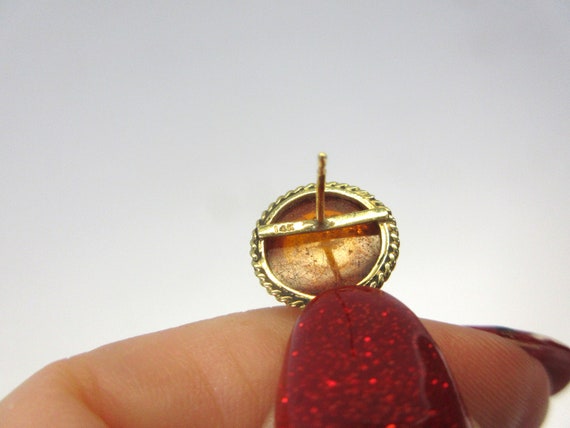 Vintage 14k gold & Natural Baltic amber long dang… - image 6